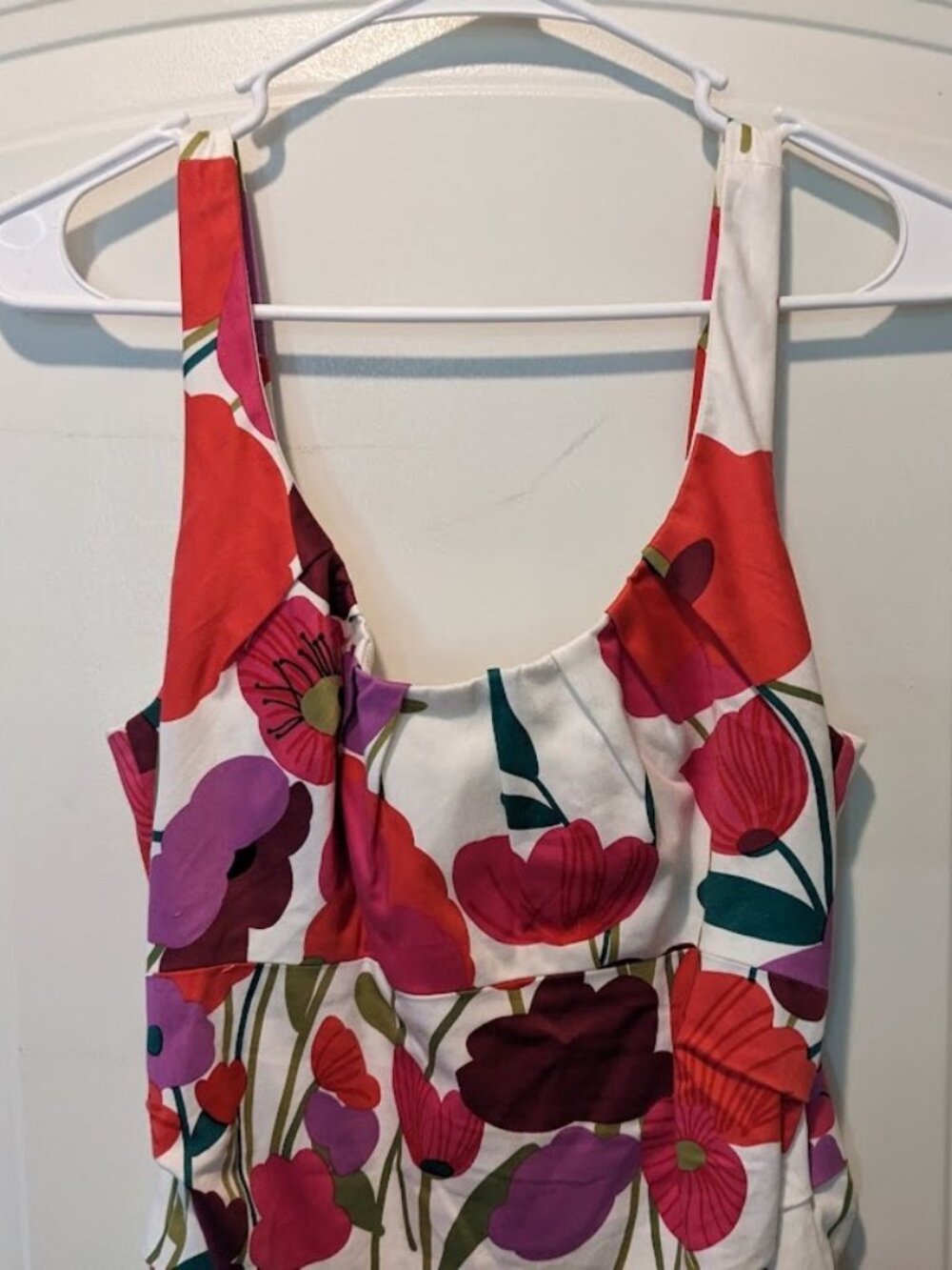Suzy Chin for Maggy Boutique Floral Runched Sleeveless Cocktail Dress sz 8 - EUC